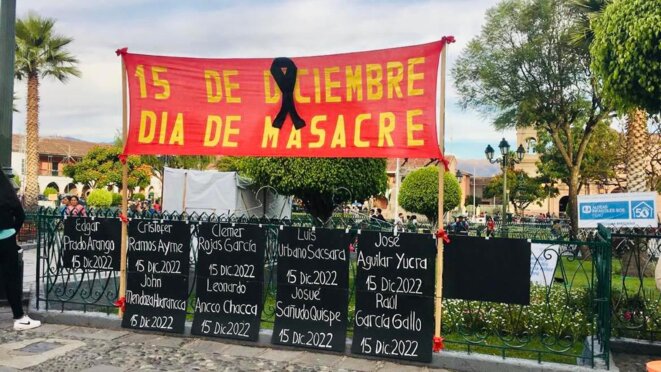 Homenaje a las personas asesinadas por las Fuerzas Armadas del Perú, 15-12-2022 © Nattaly López, Ayacucho
