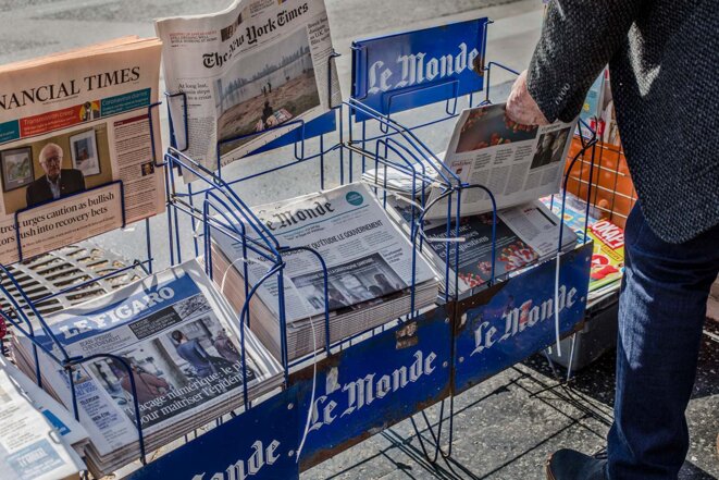 The average kiosk sales for national daily newspapers in France now barely exceed 150,000 copies a day. © Photo Marta Nascimento / REA