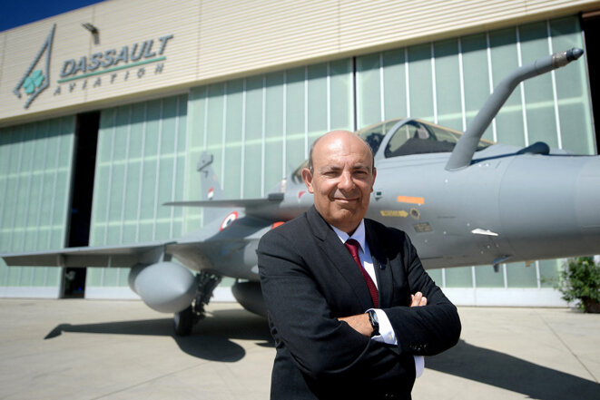 Chairman and chief executive officer of Dassault Aviation, Éric Tappier, in 2015. © Boris Horvat / AFP