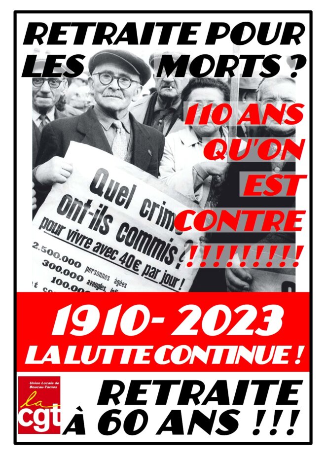 La retraite pour les morts? 110 ans qu'on est contre!
