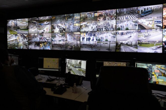 A video surveillance control room in Strasbourg, eastern France. © Abdesslam Mirdass / Hans Lucas / Hans Lucas via AFP