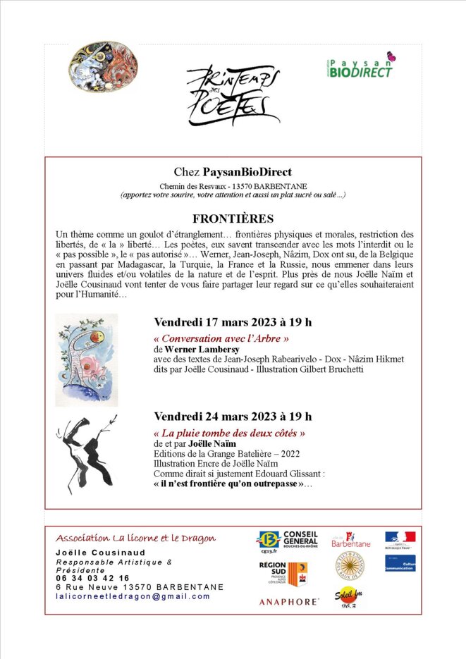PRINTEMPS DES POÈTES 2023