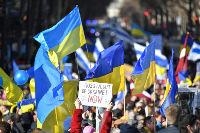 Dans le cortège parisien de soutien à l’Ukraine: «Où sont les gens? Où sont les jeunes?»
