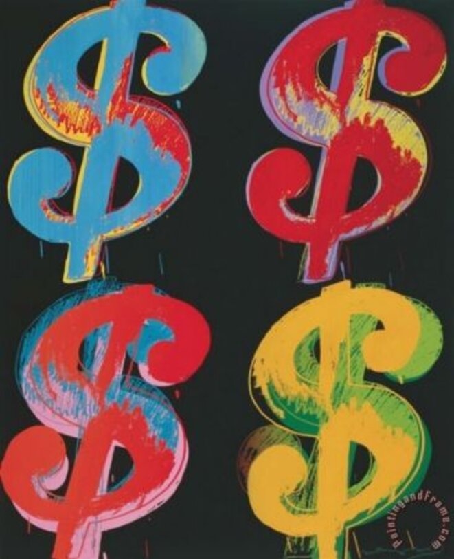 Sérigraphie de Andy Warhol, Dollar Sign