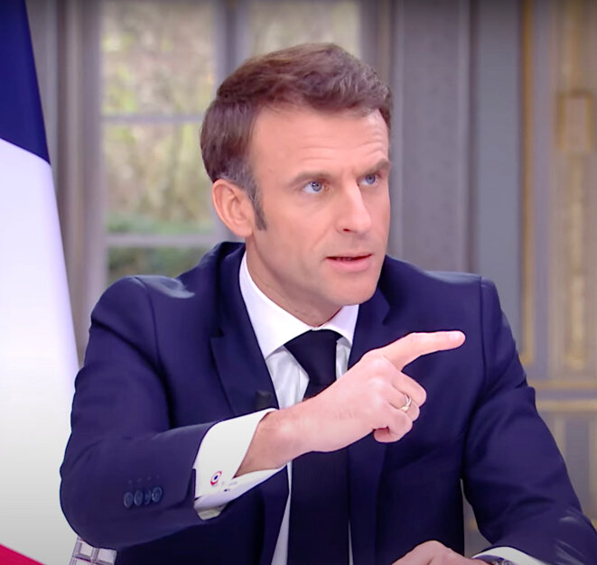 Emmanuel Macron 22 mars 2023 © DR Emmanuel Macron 22 mars 2023 © DR