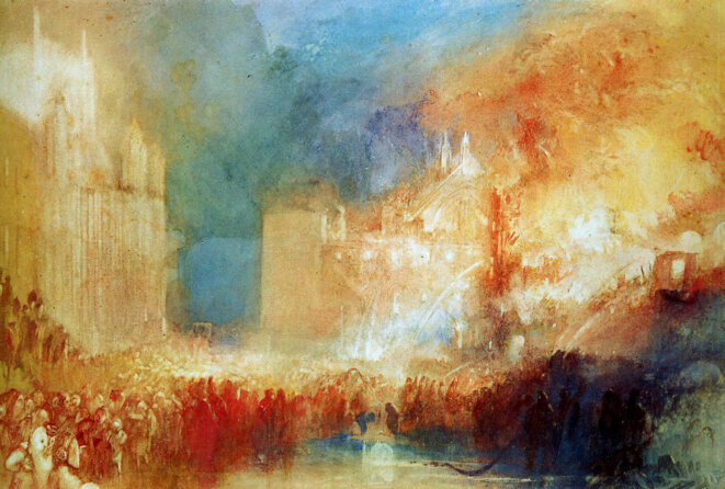 L'Incendie du Parlement (Burning of the Houses of Parliament) © Joseph Mallord William TURNER