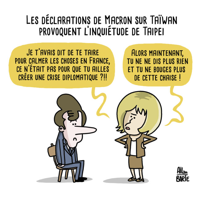 Les propos de Macron inquiète Taïwan