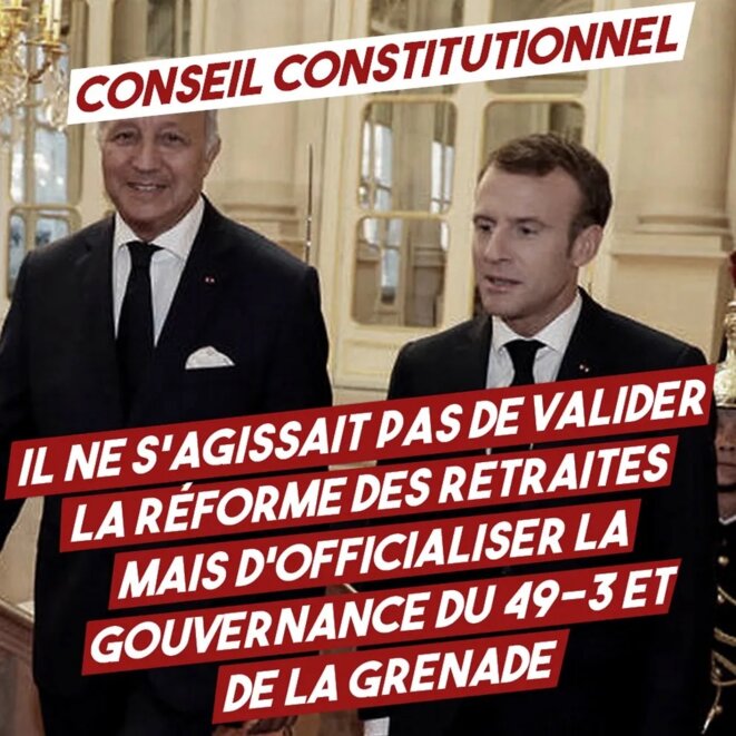 La validation d'un régime du 49.3 et de la grenade