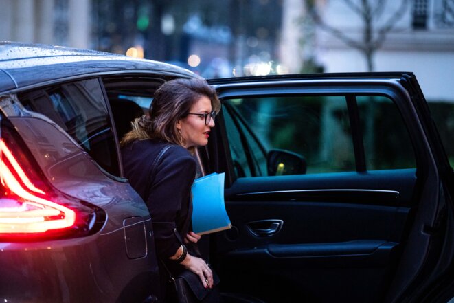 Marlène Schiappa arriving at the Ministry of the Interior January 4th 2023. © Photo Xose Bouzas / Hans Lucas via AFP