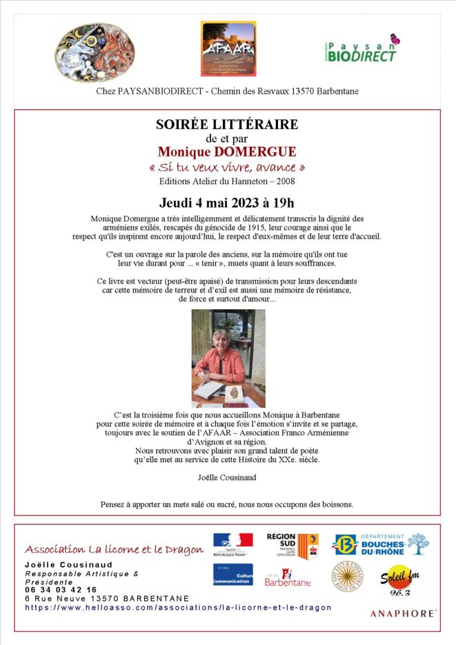 SI TU VEUX VIVRE AVANCE - 4 mai 2023 19 h - Paysanbiodirect Barbentane 13570