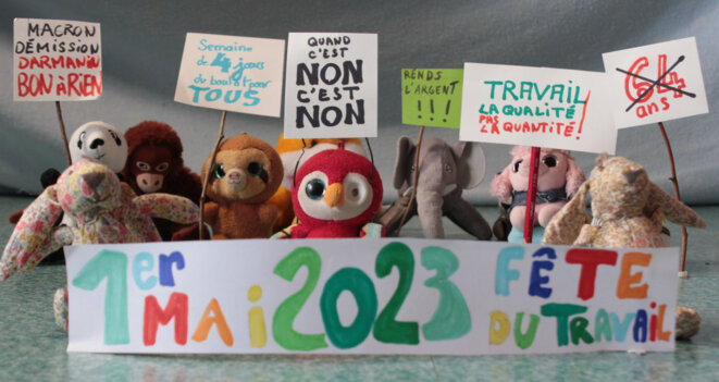 Fête du travail : manif des doudous