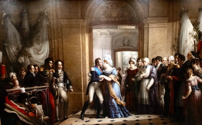 Peinture Garnier 1826. Entrevue du duc et de la duchesse d'Angoulême Musée des beaux-arts de Chartres
