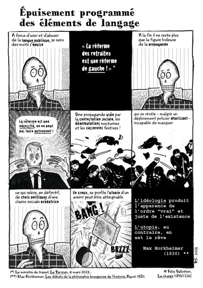 Epuisement programmé des éléments de langage