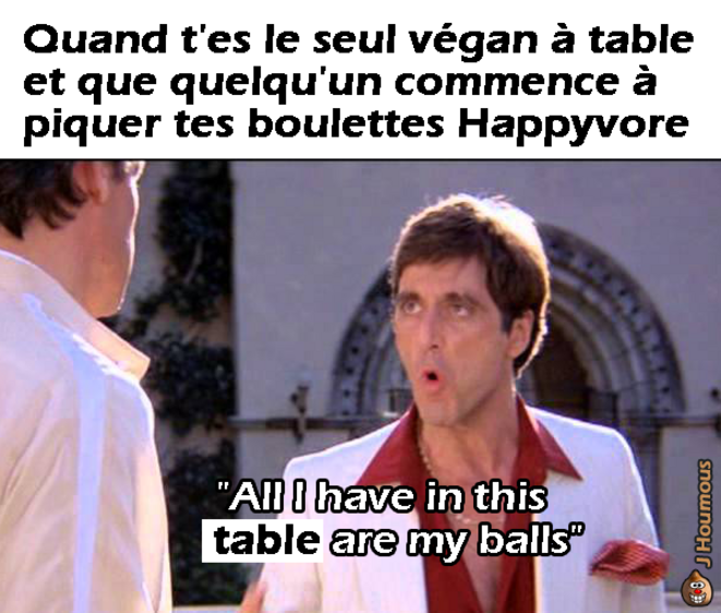 Seul végan à table