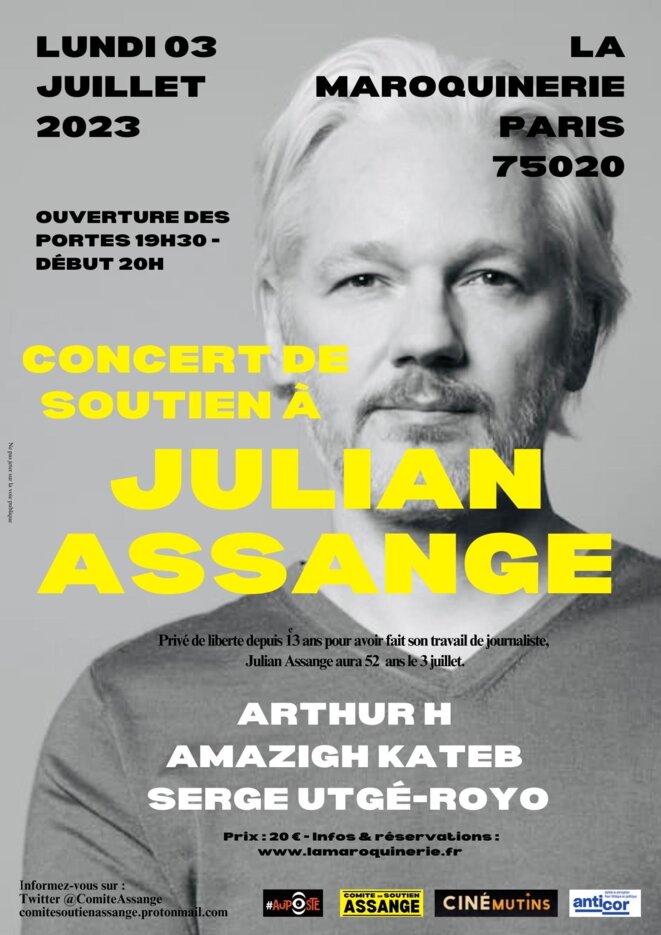 concert J Assange © comité Assange