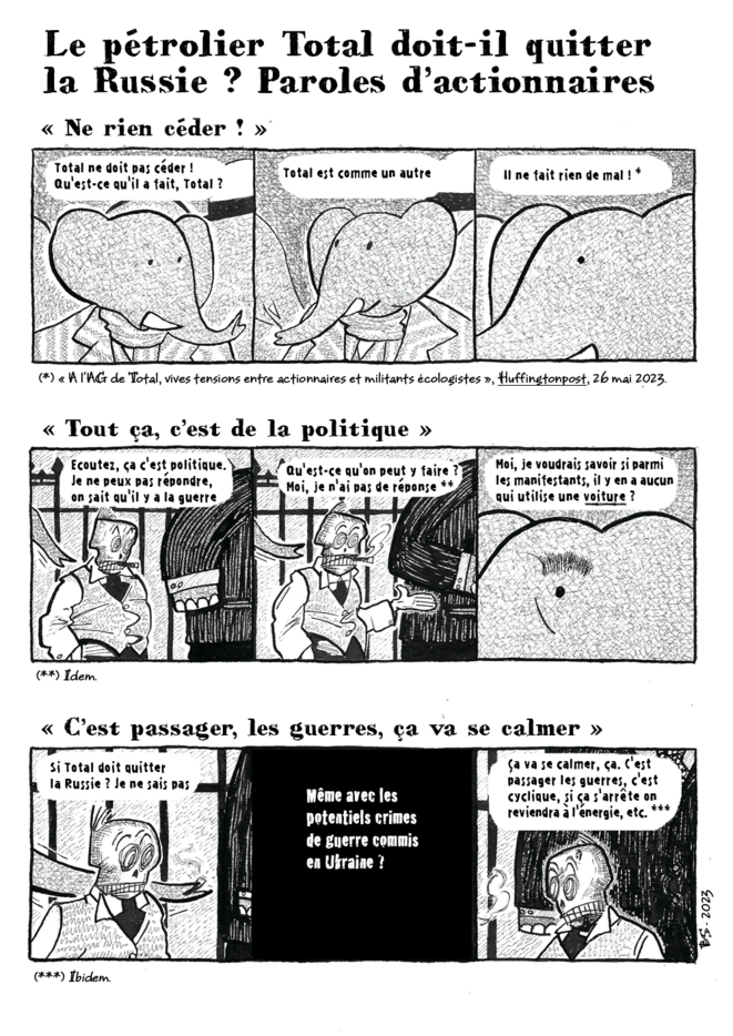 Le pétrolier Total doit-il quitter la Russie ? Paroles d'actionnaires