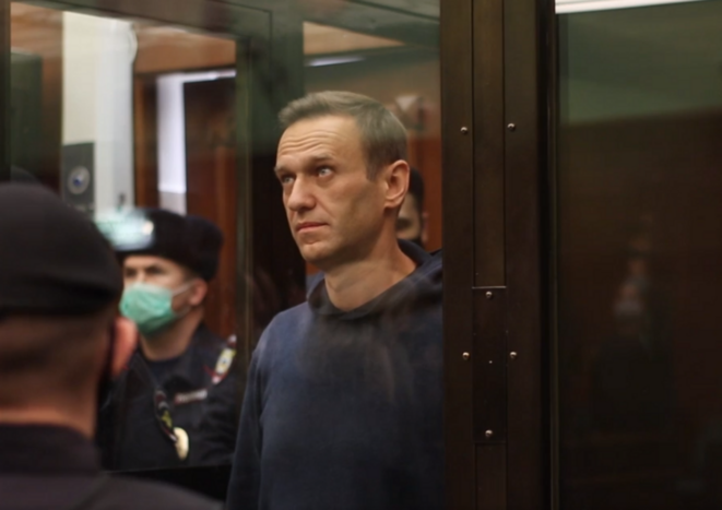 Alexeï Navalny lors de son procès © Service de presse du tribunal de Moscou