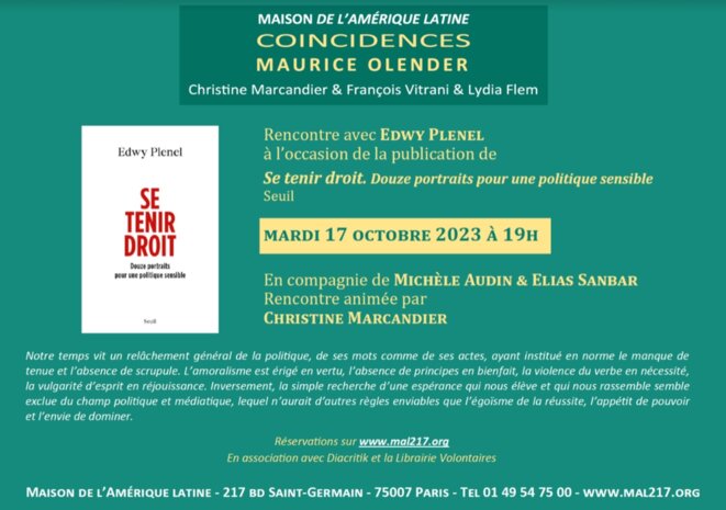 Edwy Plenel, Paris Maison de l'Amérique latine mardi 17 octobre
