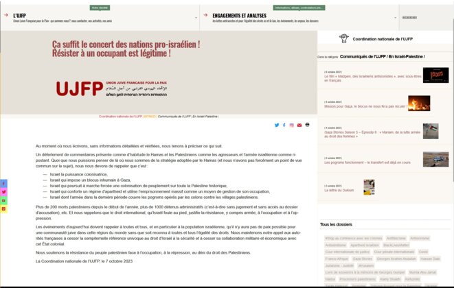 J'ai découvert l'UJFP