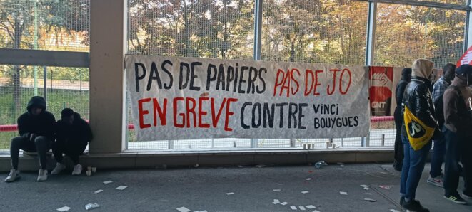 Occupation chantier des JO en soutien des grévistes sans-papiers !