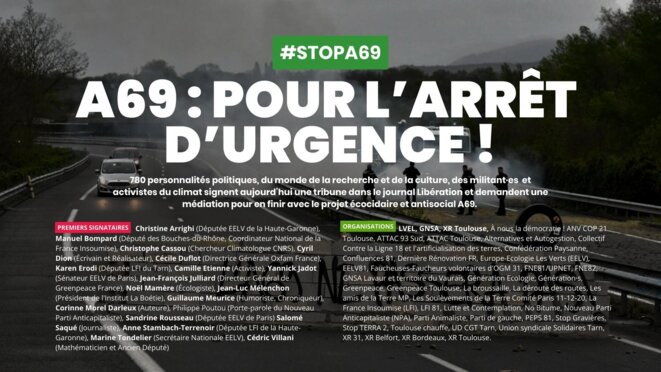 A69 : nous demandons l'arrêt d'urgence !