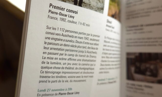 Mon documentaire Premier Convoi projeté durant l'hommage à Claude Lanzmann.