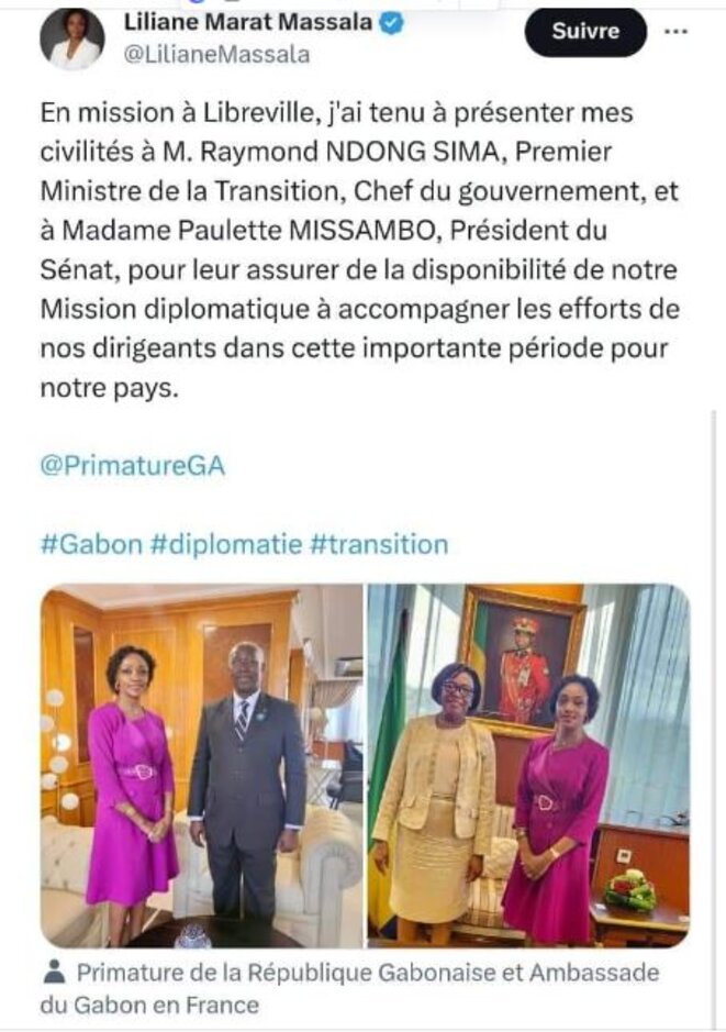Liliane Massala en opération de consolidation de son poste d'Ambassadrice