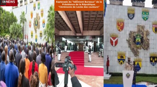 Levée des Couleurs à la Présidence de la République gabonaise