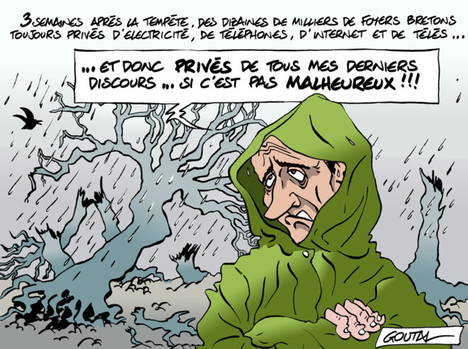 Carte postale d'un pays sinistré...