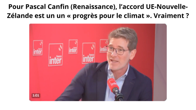 Accord UE-Nouvelle-Zélande : les mensonges de Pascal Canfin