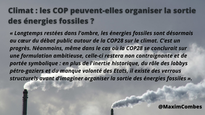 Climat : les COP peuvent-elles organiser la sortie des énergies fossiles ?