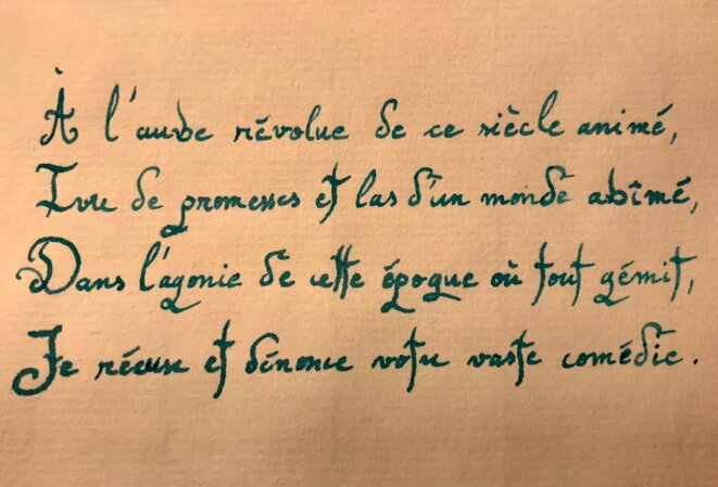 À l’aube révolue de ce siècle animé