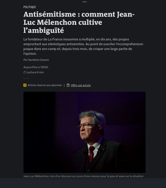 L’heure du bilan pour Melenchon