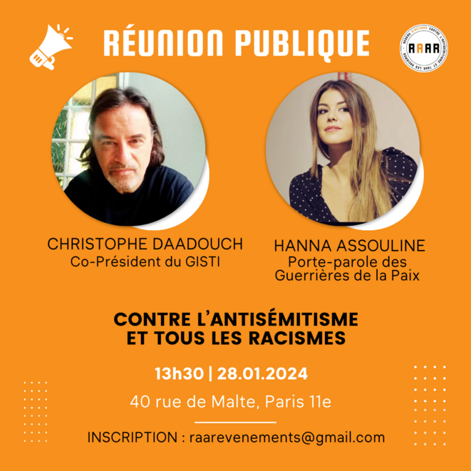 Débat du Réseau d’Actions contre l’Antisémitisme et tous les Racismes .