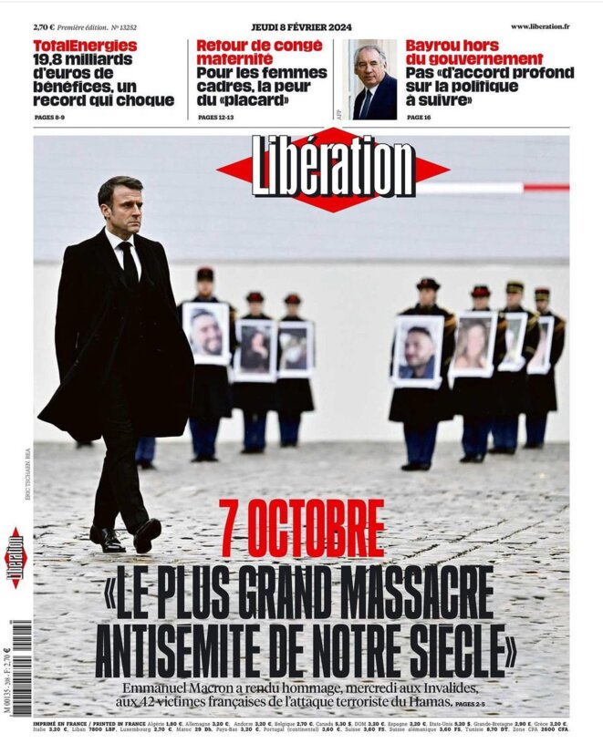 Hommage aux victimes Françaises du Hamas, vue par l’OBS