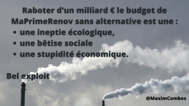Raboter le budget de MaPrimeRenov sans alternative est une stupidité sans nom