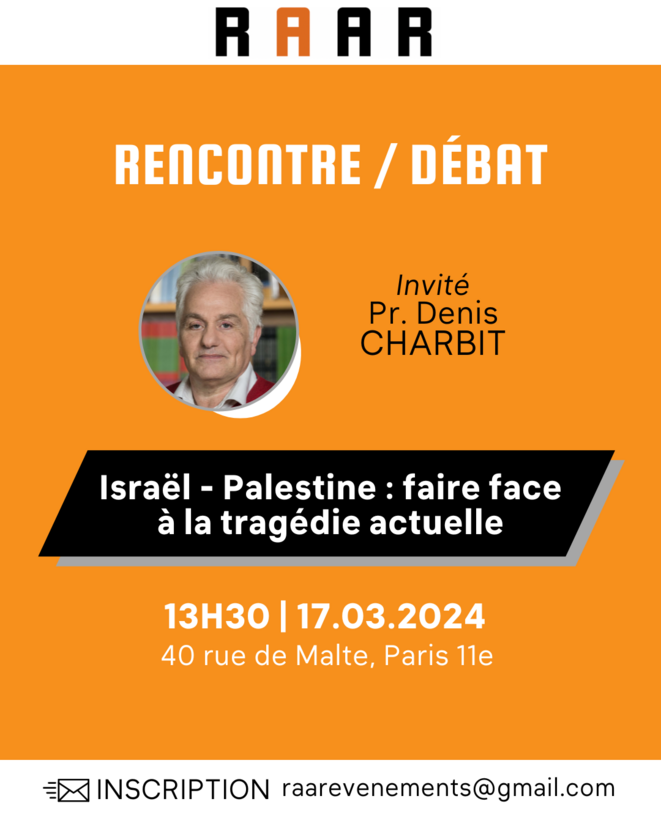 Israël/Palestine: débat du RAAR