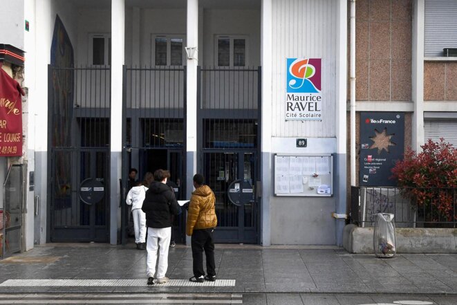 The Maurice-Ravel high school at the centre of the headscarf row in Paris. © Photo Lione Urman / Abaca
