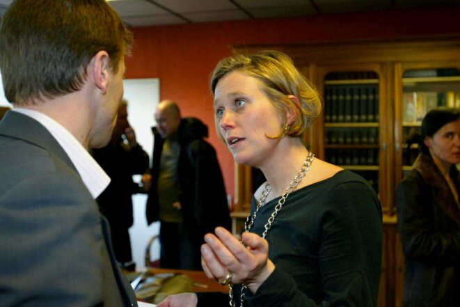 Judge Hélène Gerhards at Albertville in south-east France in 2008. © Photo Fayolle / Sipa