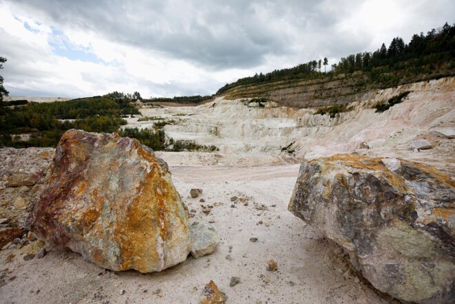 The site of the planned lithium mine in central France. © Photo Richard Damoret / REA