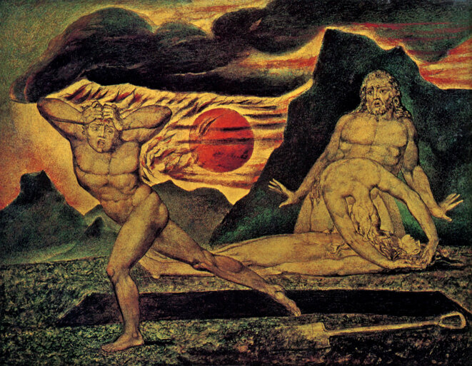 The Body of Abel Found by Adam and Eve, vers 1825, Londres, Tate Britain. © William Blake