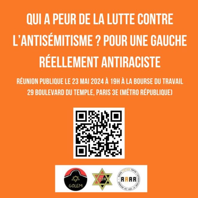 Contre l'antisémitisme : le 23 mai, rencontre de la gauche