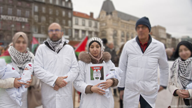 « Blouses blanches pour Gaza », Hiba précise son engagement et le sens de l'action
