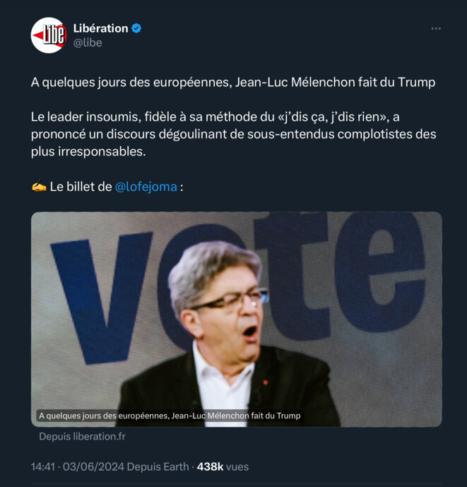 Européennes : Mélenchon se Trumpise dans la dernière ligne droite