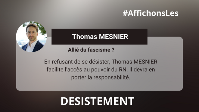 Lettre ouverte à Thomas Mesnier sur sa responsabilité face au RN