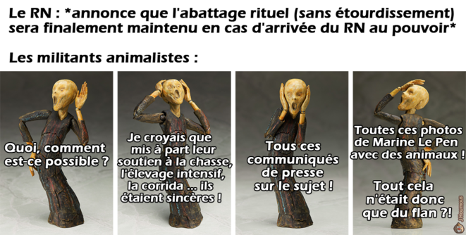 Le RN annonce que l'abattage rituel sera finalement maintenu (s'il arrive au pouvoir)