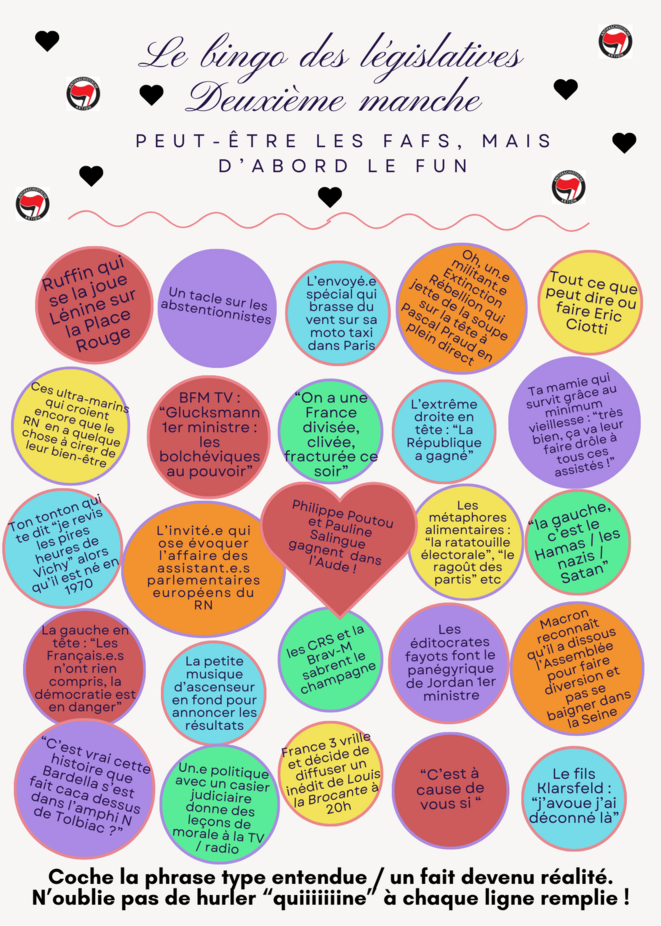 Le bingo des législatives - deuxième partie