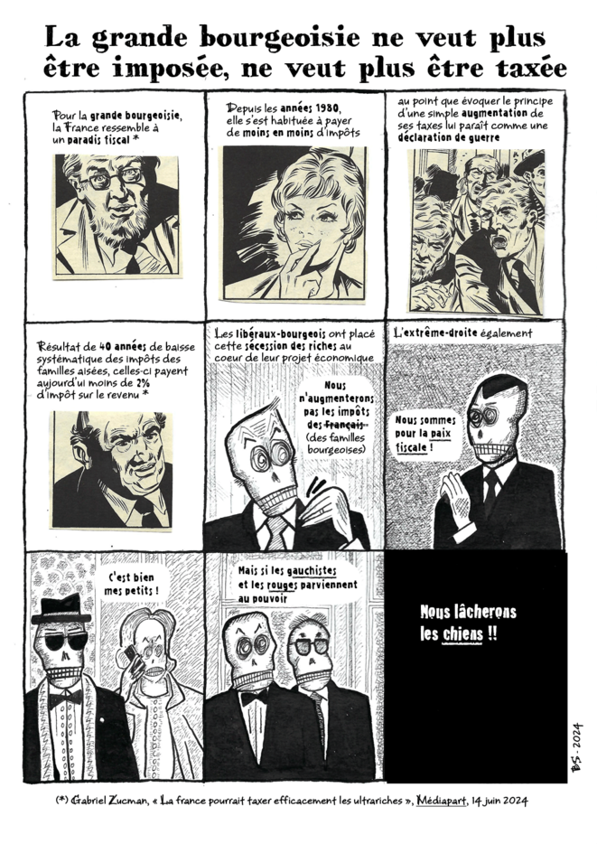 La grande bourgeoisie ne veut plus être imposée, ne veut plus être taxée