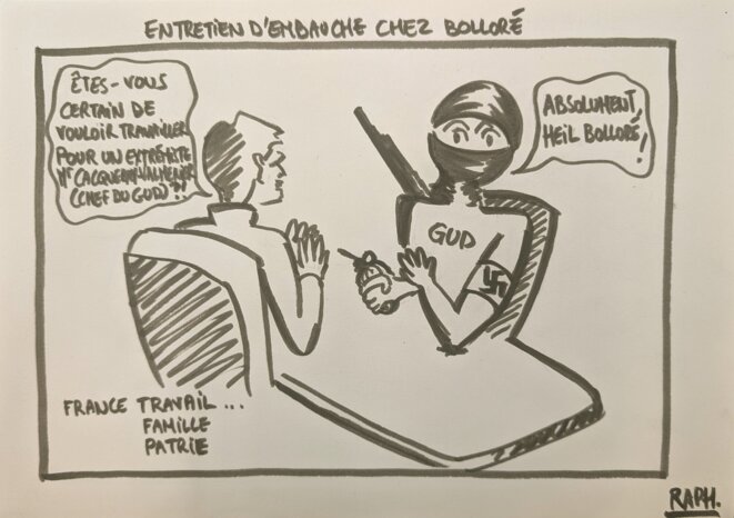 Entretien d'embauche chez Bolloré : France Travail..famille, patrie