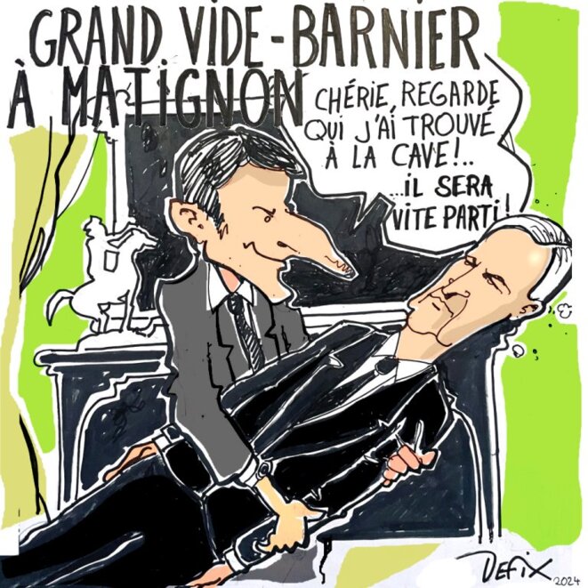 Barnier, futur ancien premier mininstre.